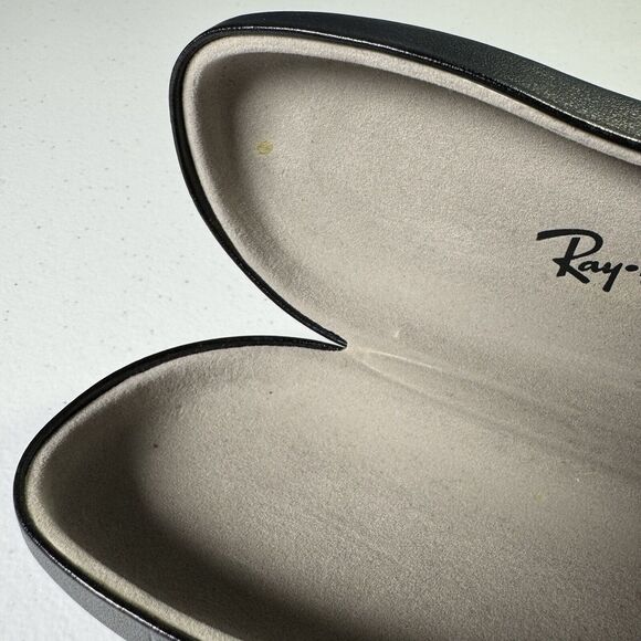 RAY-BAN Black Clamshell Glasses Eyeglasses Sunglasses Case Empty Holder - Picture 5 of 7